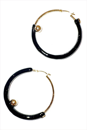 Planet Orbit Earrings Black