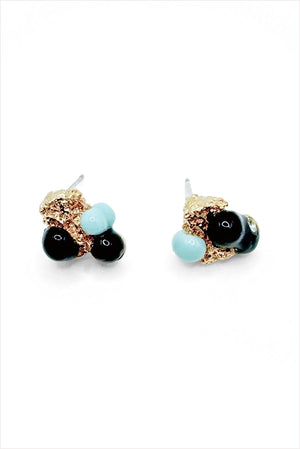 Dear No. 11 Earrings Black and Sky