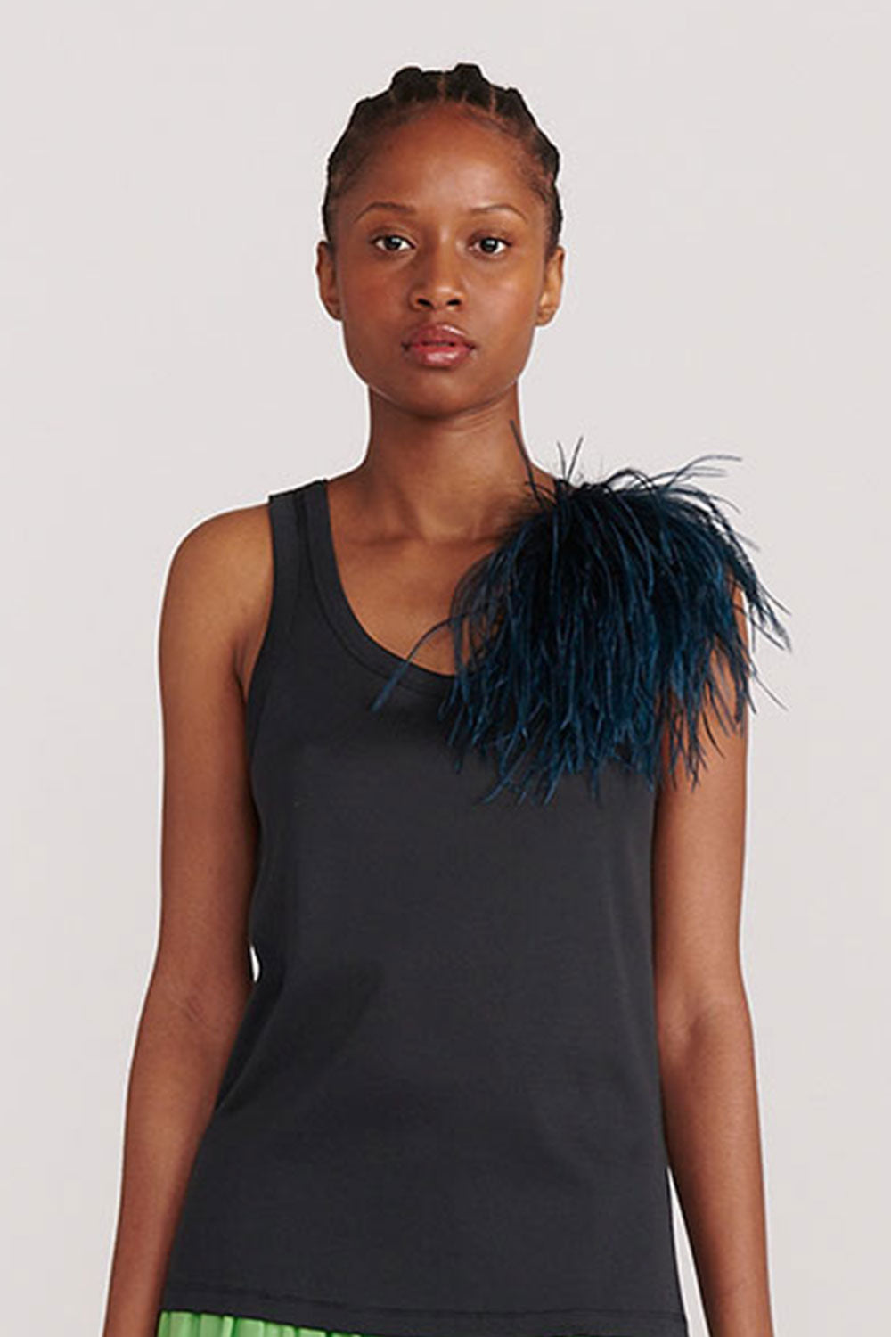 Indress Cacao Cotton Tank Top Charcoal