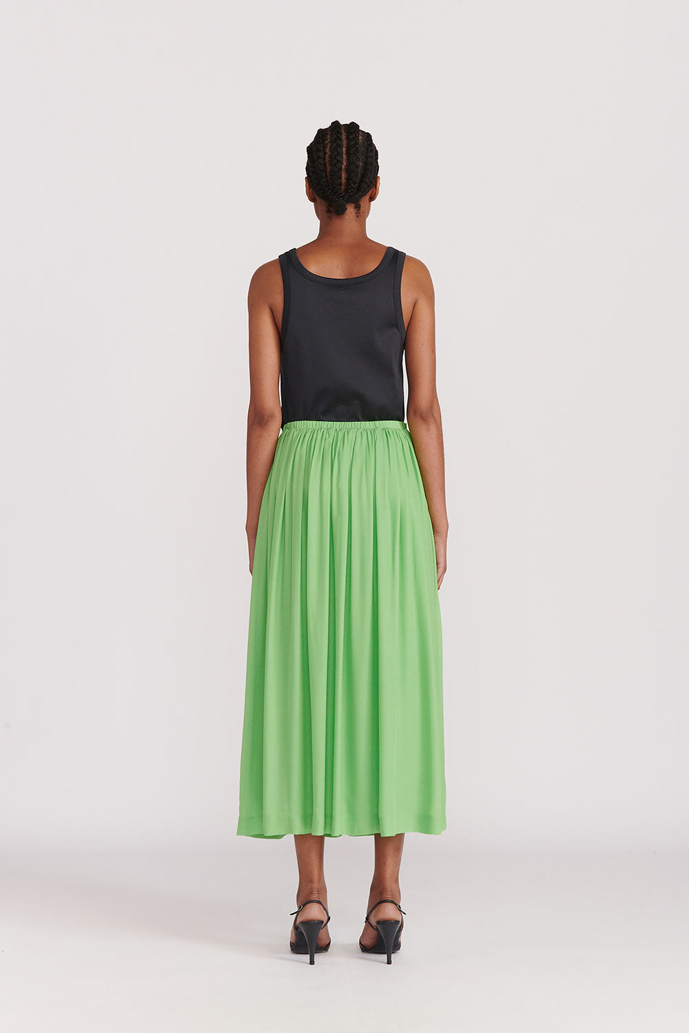 Indress Cerise Organic Silk Skirt Absinth