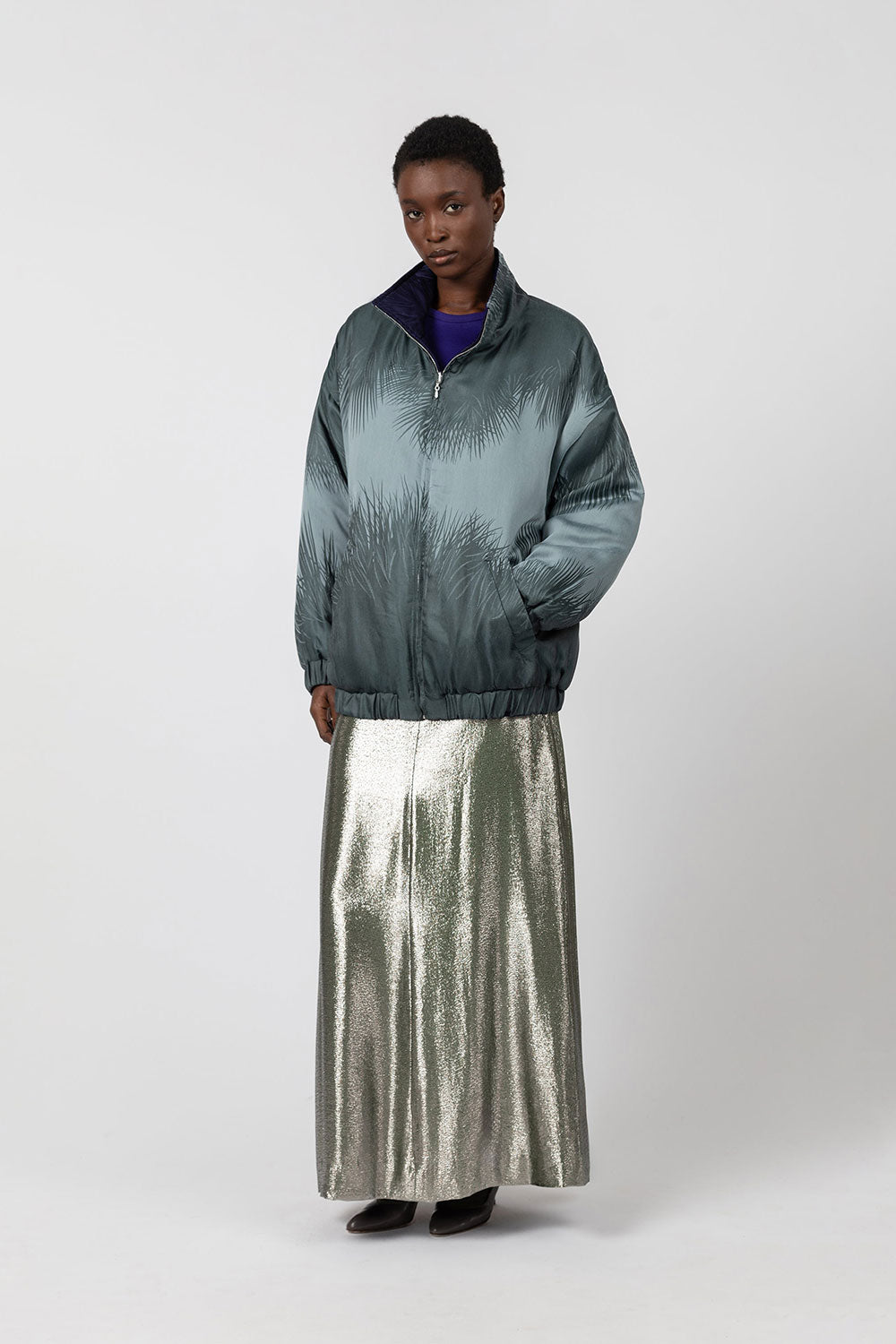 Indress Elbe Reversible Padded Jacket Ink Slate