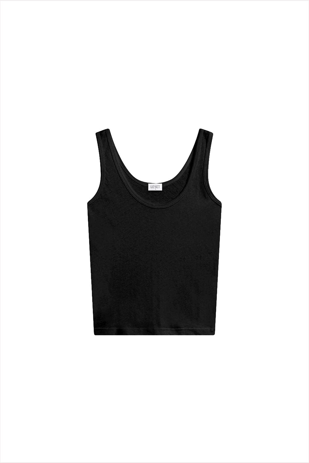 Leset Laura Scoop Neck Tank Black