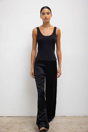 Leset Laura Scoop Neck Tank Black