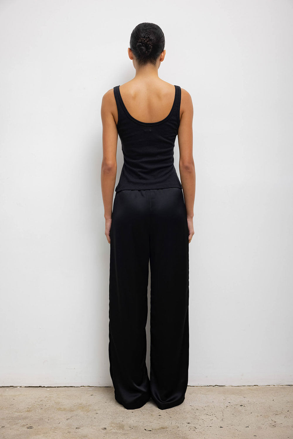 Leset Laura Scoop Neck Tank Black