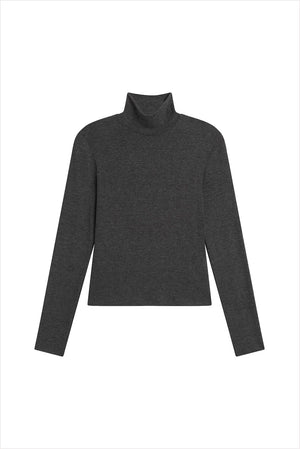 Leset Lauren Long Sleeve Turtleneck Charcoal