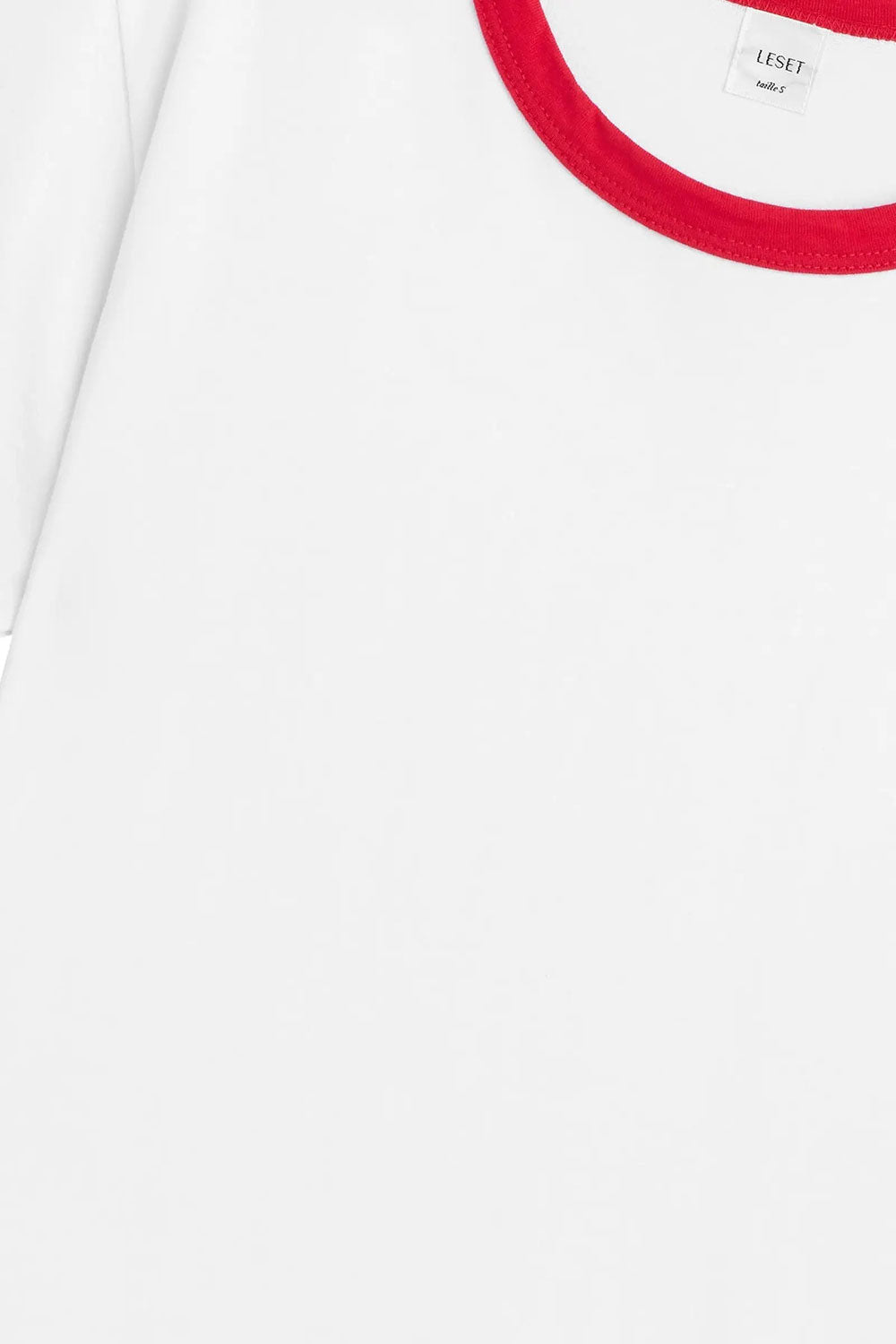Leset Margo Ringer Tee Cerise White