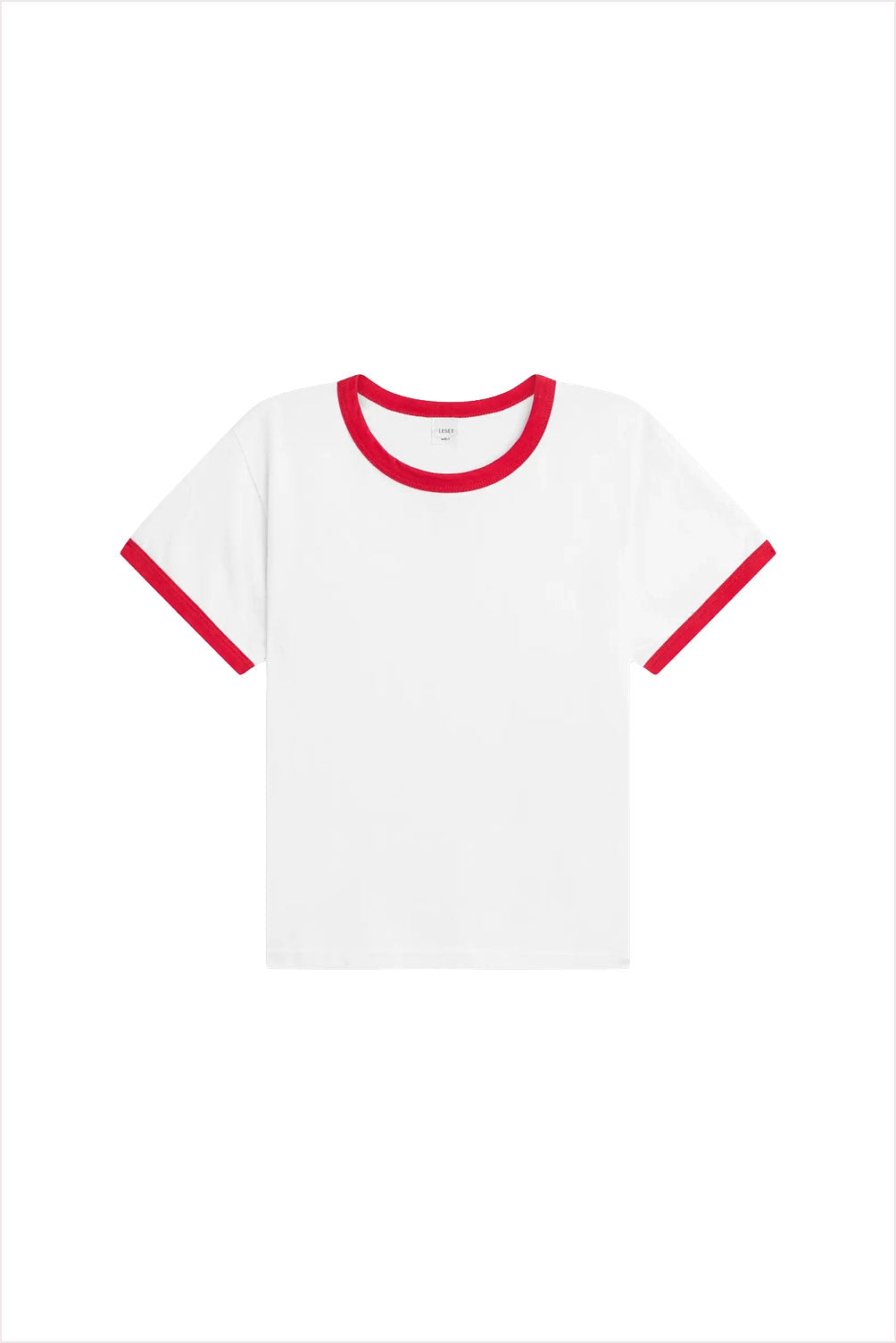 Leset Margo Ringer Tee Cerise White