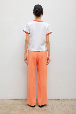 Leset Margo Ringer Tee Cerise White
