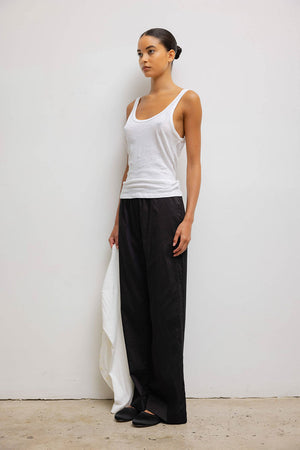 Leset Laura Scoop Neck Tank White