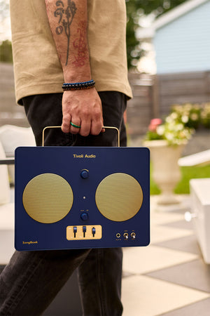 Songbook Portable Bluetooth Boombox Blue Gold