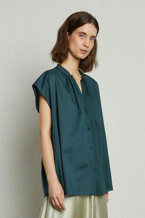 Indress Rose Blouse Dark Green