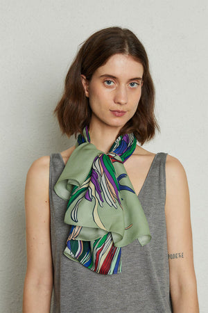 Indress Chrysantheme Scarf Multicolor Almond