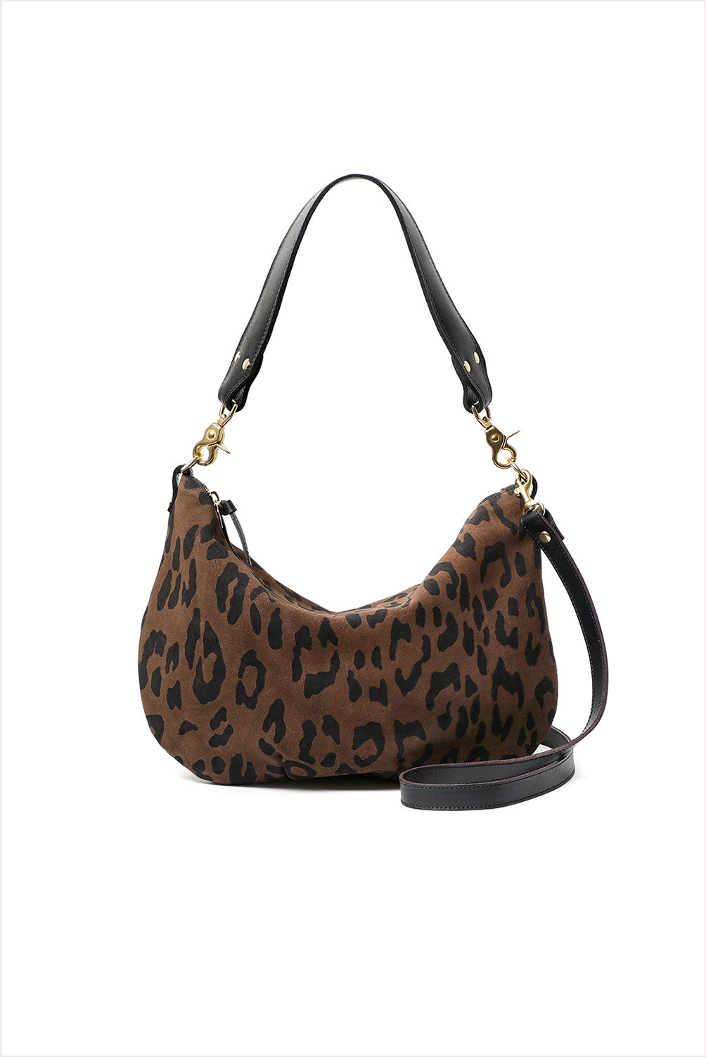 Clare V. Petit Moyen Messenger Bag Suede Cocoa