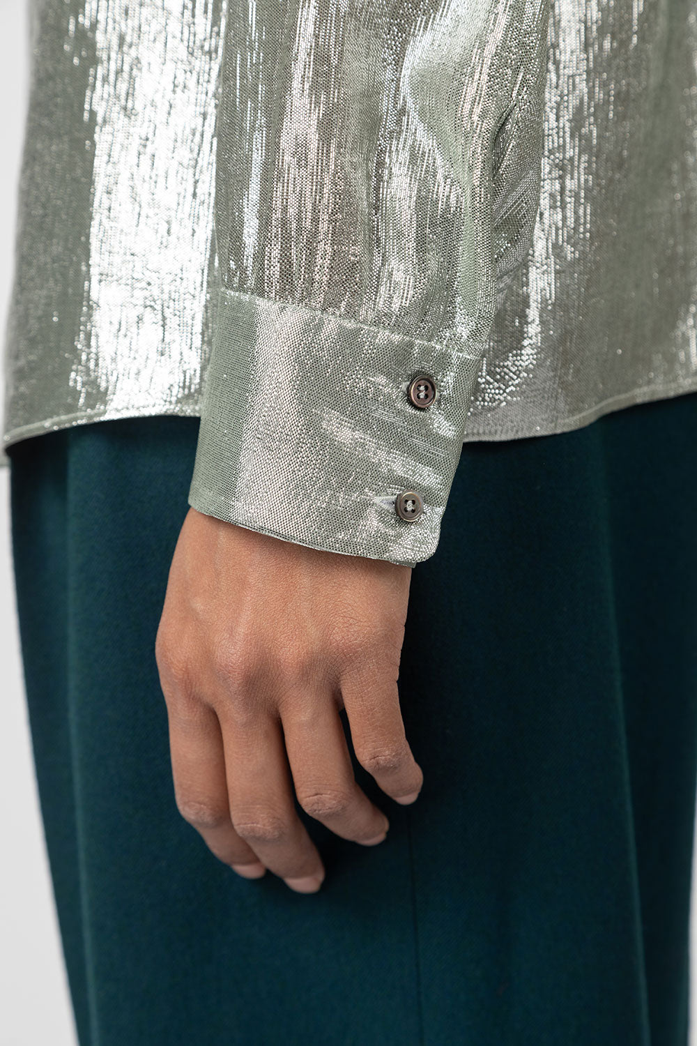 Indress Somme Silk Lurex Blouse Almond