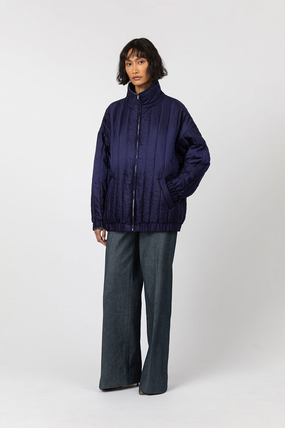 Indress Elbe Reversible Padded Jacket Ink Slate