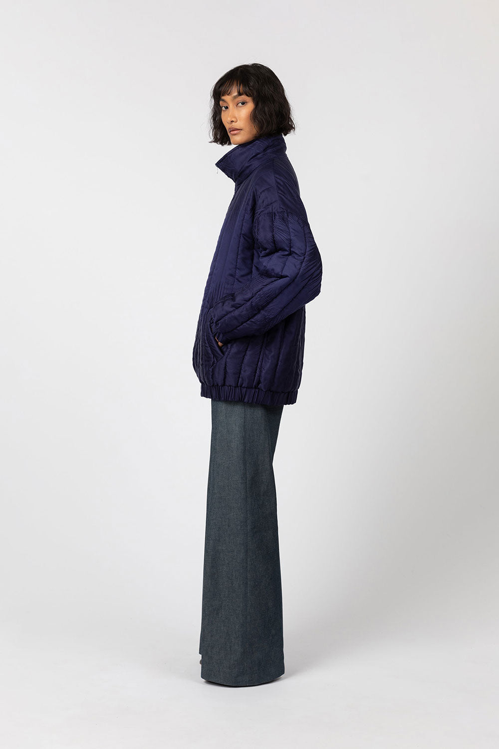 Indress Elbe Reversible Padded Jacket Ink Slate