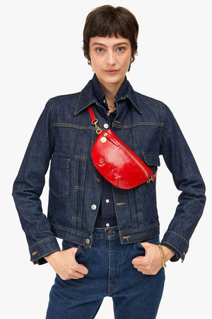 Clare V. Petite Fanny Bag Super Red Patent