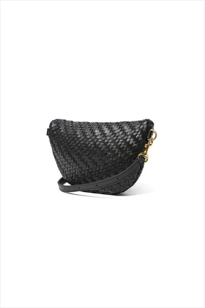 Clare V. Petite Fanny Bag Woven Zig Zag Black