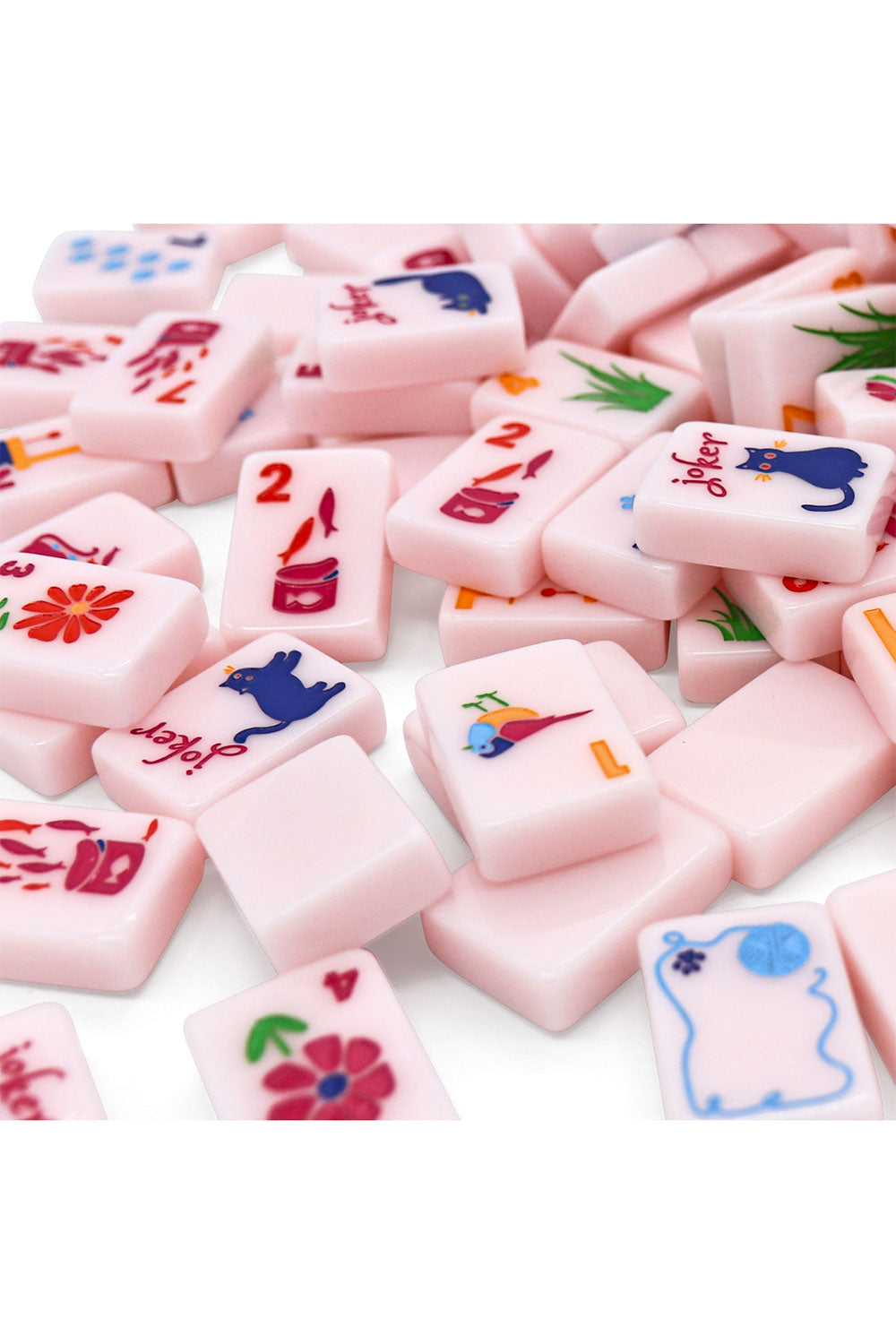 Cat Lady Rose Mahjong Tile Set