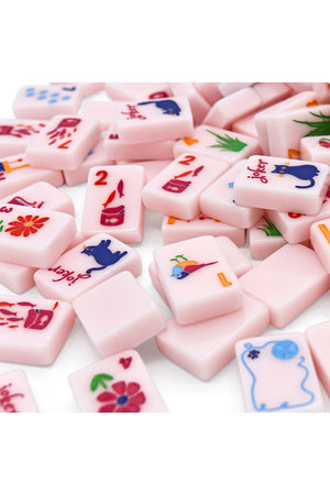Cat Lady Rose Mahjong Tile Set