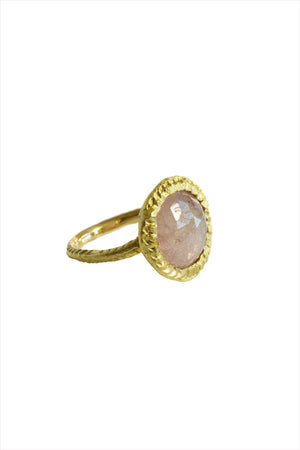 Francesca Lacagnina Blush Pink Rose Cut Sapphire Ring