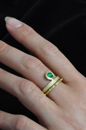 Francesca Lacagnina Emerald Dot Ring