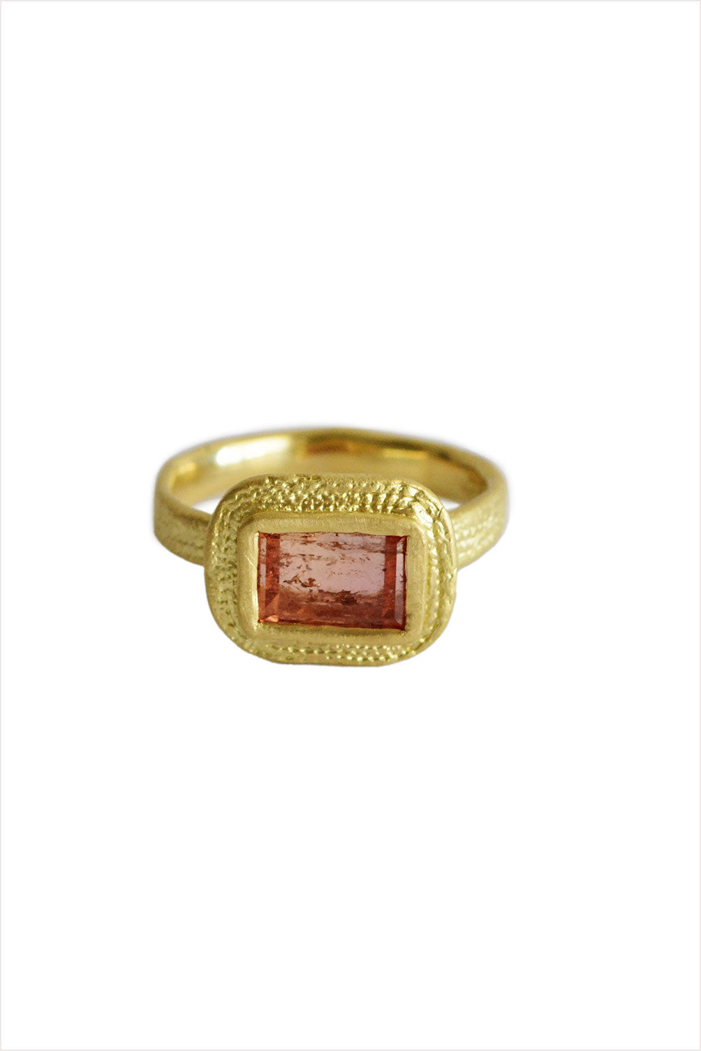 Francesca Lacagnina Imperial Topaz Textured Ring