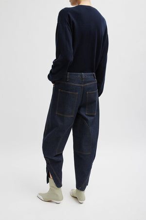 Tibi Earl Jean Dark Indigo Denim