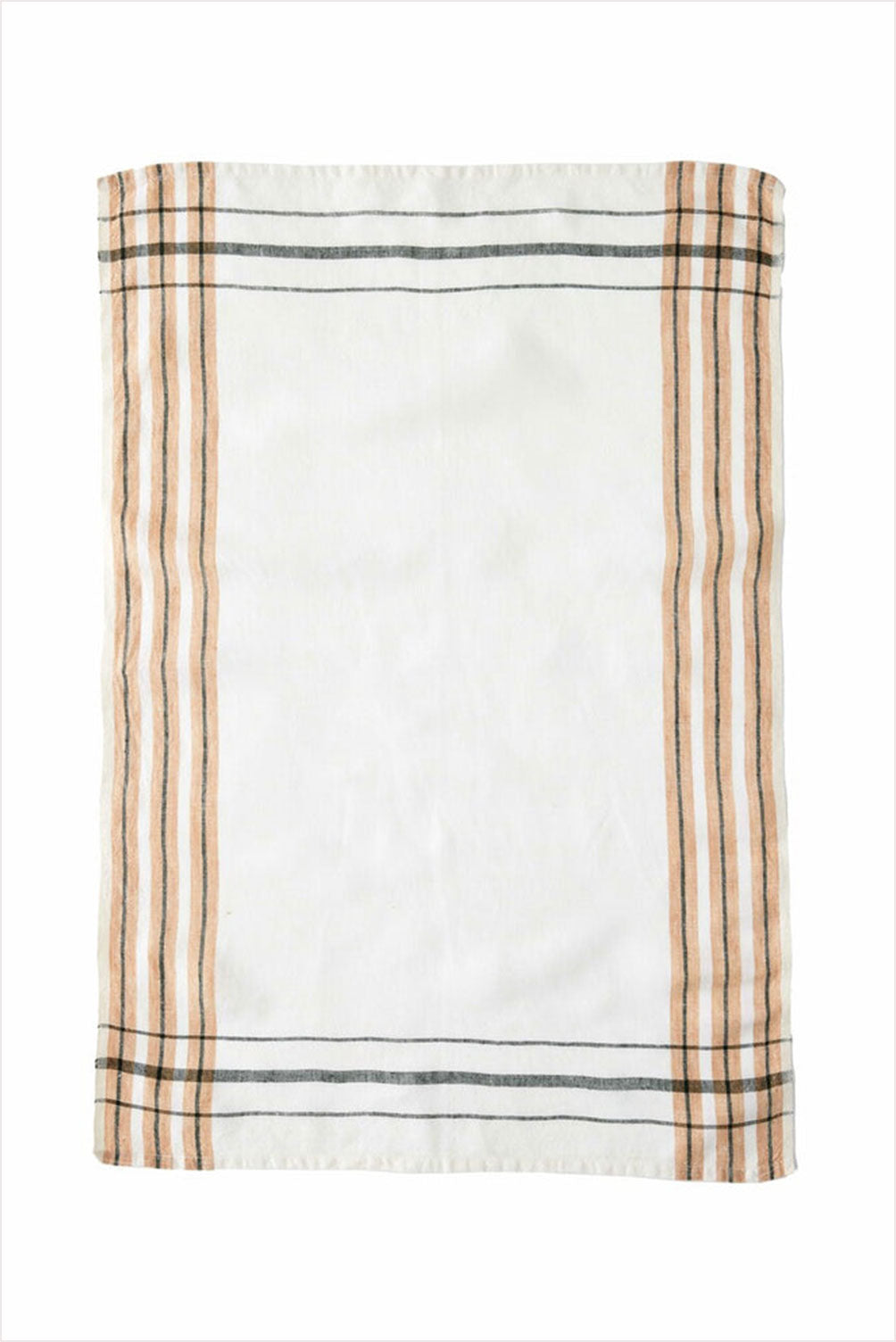 Brogue Stripe Linen Tea Towel Set Earth