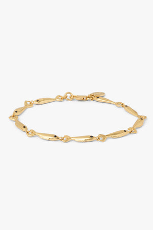 Clare V Sardine Link Bracelet Vintage Gold