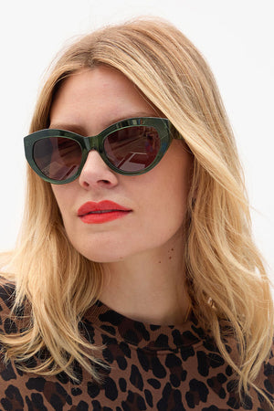 Clare V. Sophia Sunglasses Loden