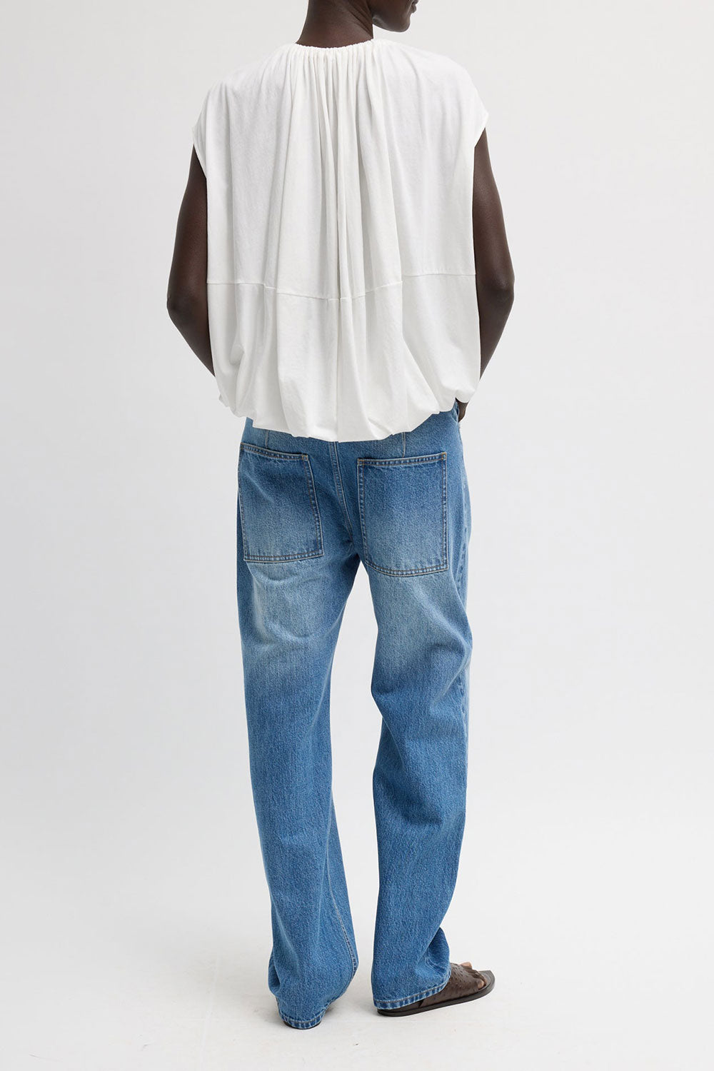 Tibi Selvedge Denim Alec Jean Classic Blue