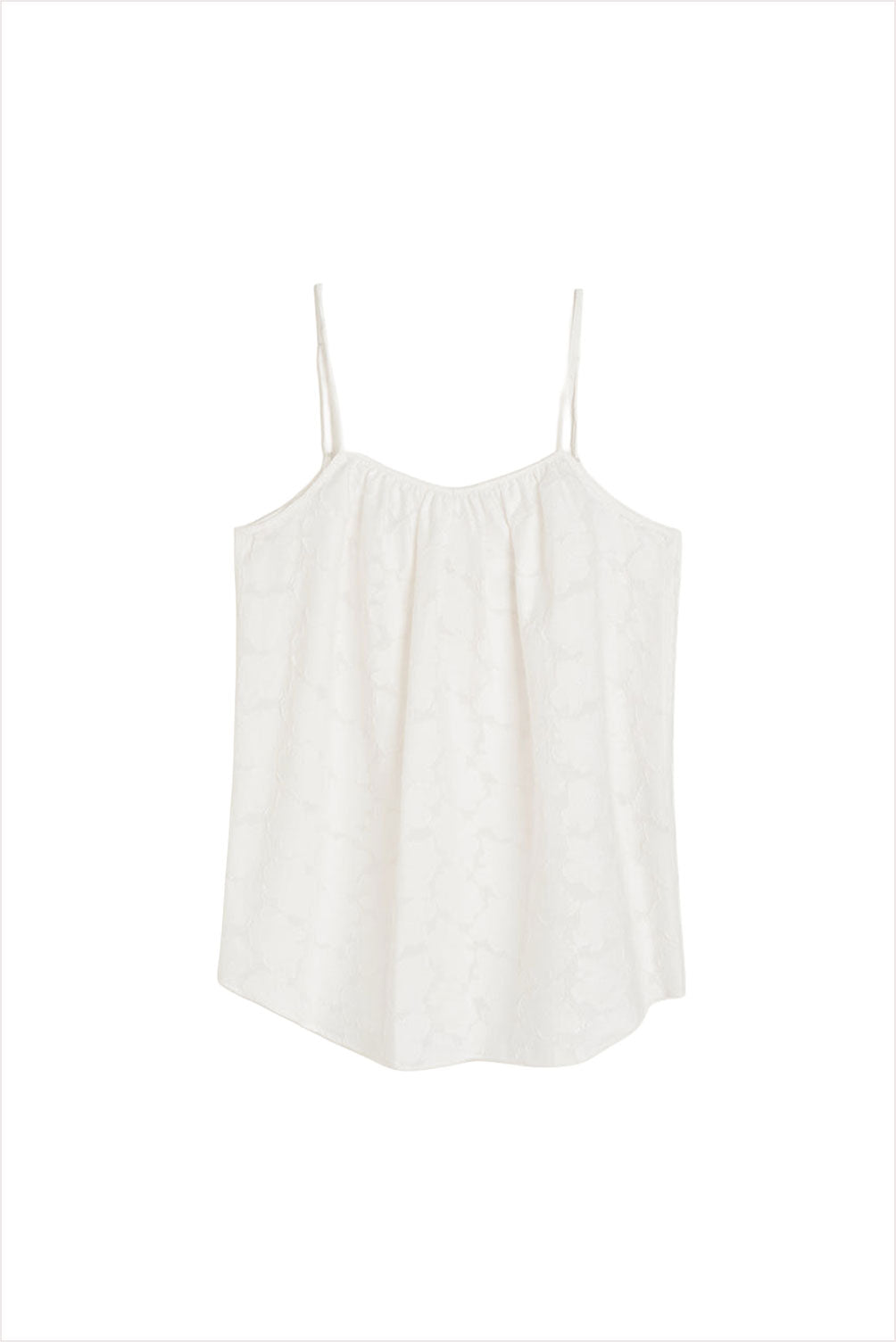 AIAYU Strap Top Laceflower White