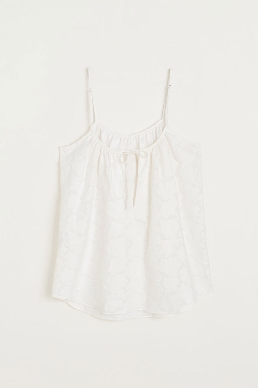 AIAYU Strap Top Laceflower White