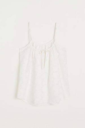 AIAYU Strap Top Laceflower White