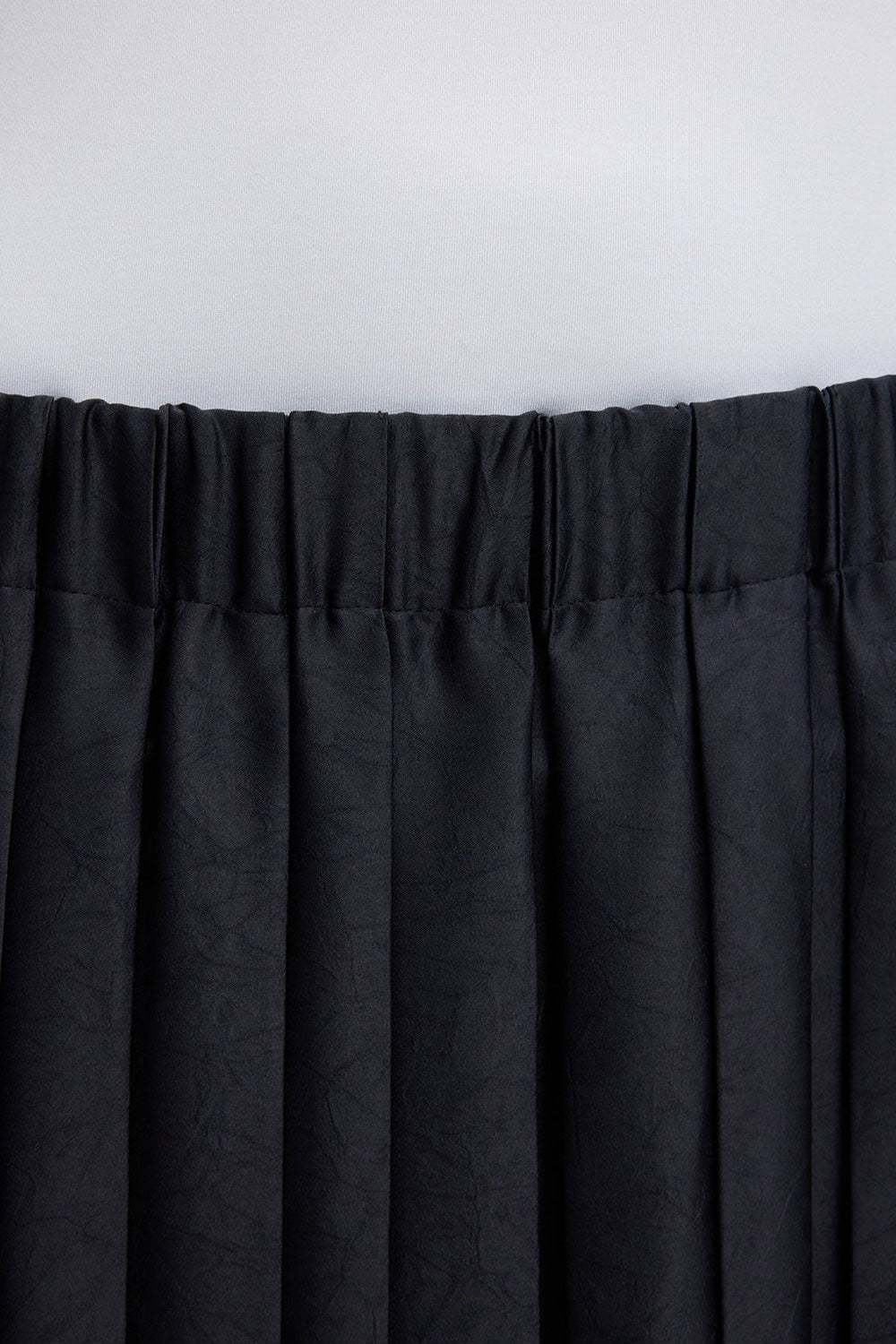 Tibi Pleated Pull On Skirt Black