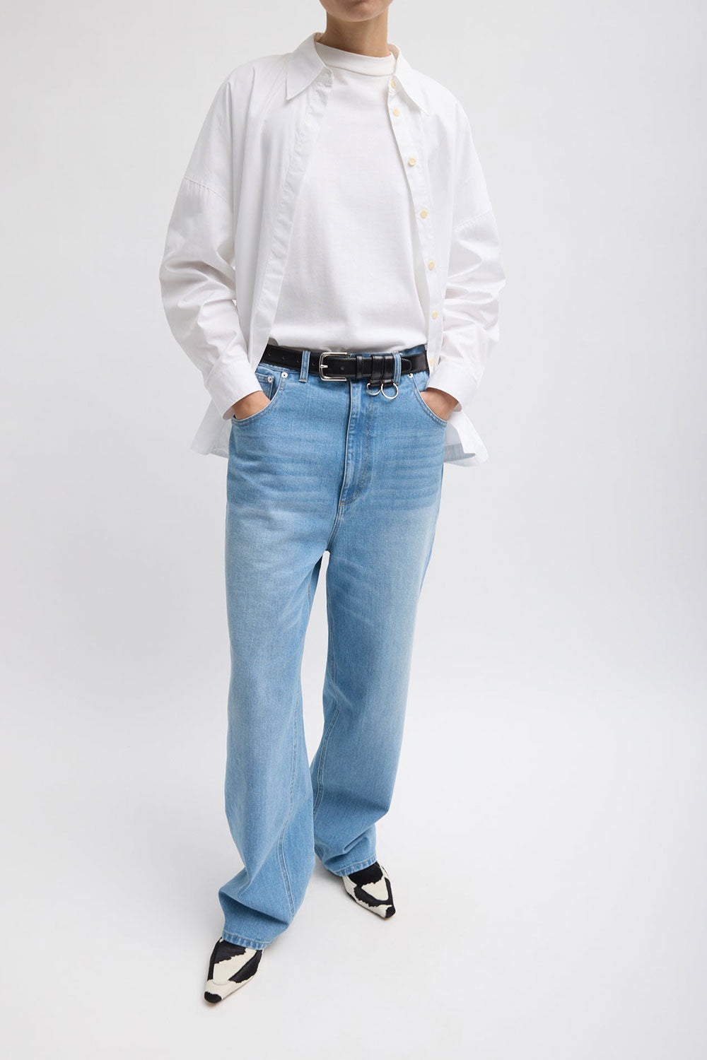 Tibi Dennis Jean Vintage Blue Wash Denim