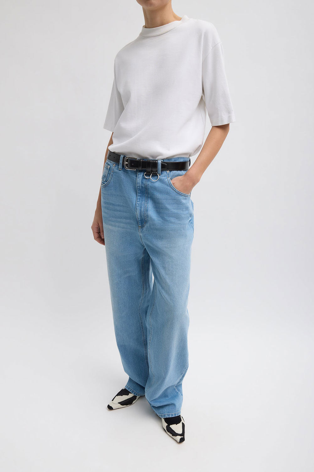 Tibi Dennis Jean Vintage Blue Wash Denim