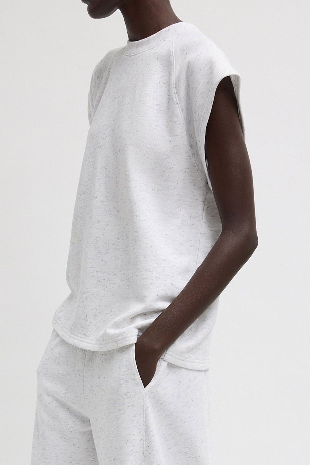 Tibi Sleeveless Easy Top White Multi