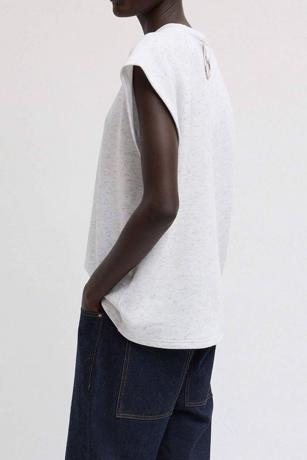 Tibi Sleeveless Easy Top White Multi