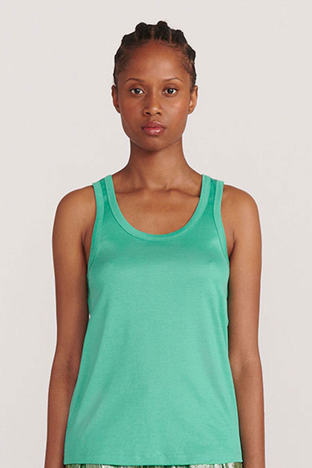 Indress Cacao Cotton Tank Top Turquoise - flora and henri