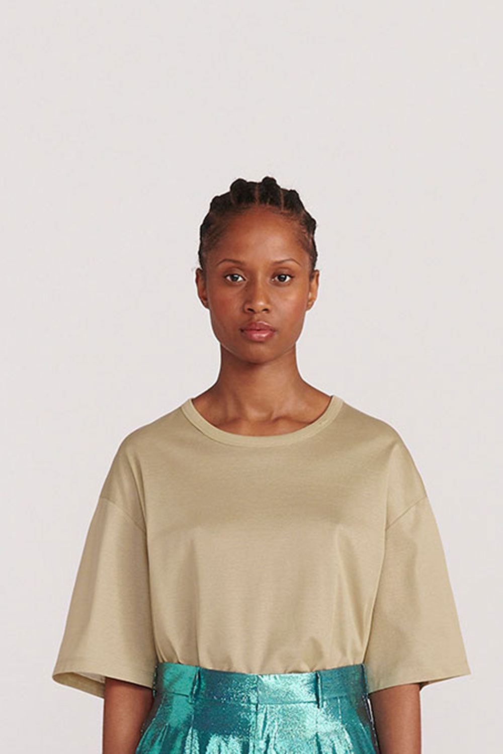 Indress Kumquat Cotton Tee Shirt Beige