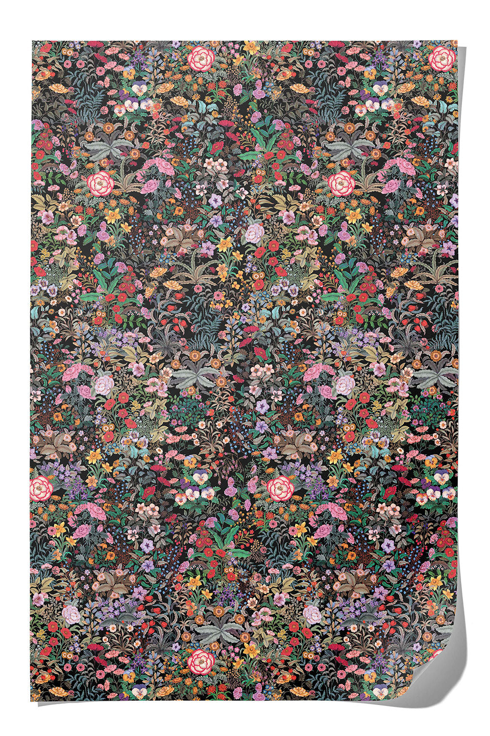 Meadow Black Wrapping Paper