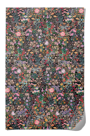 Meadow Black Wrapping Paper