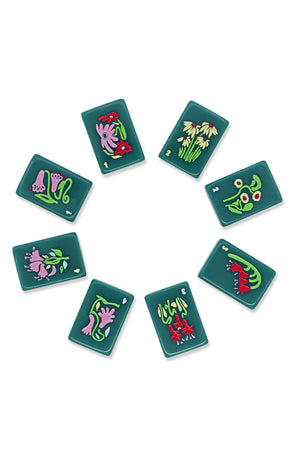 Free Spirit Teal Mahjong Tile Set