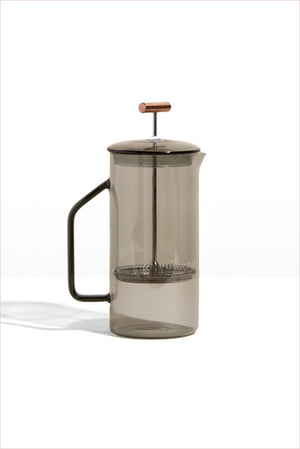 Glass French Press Gray