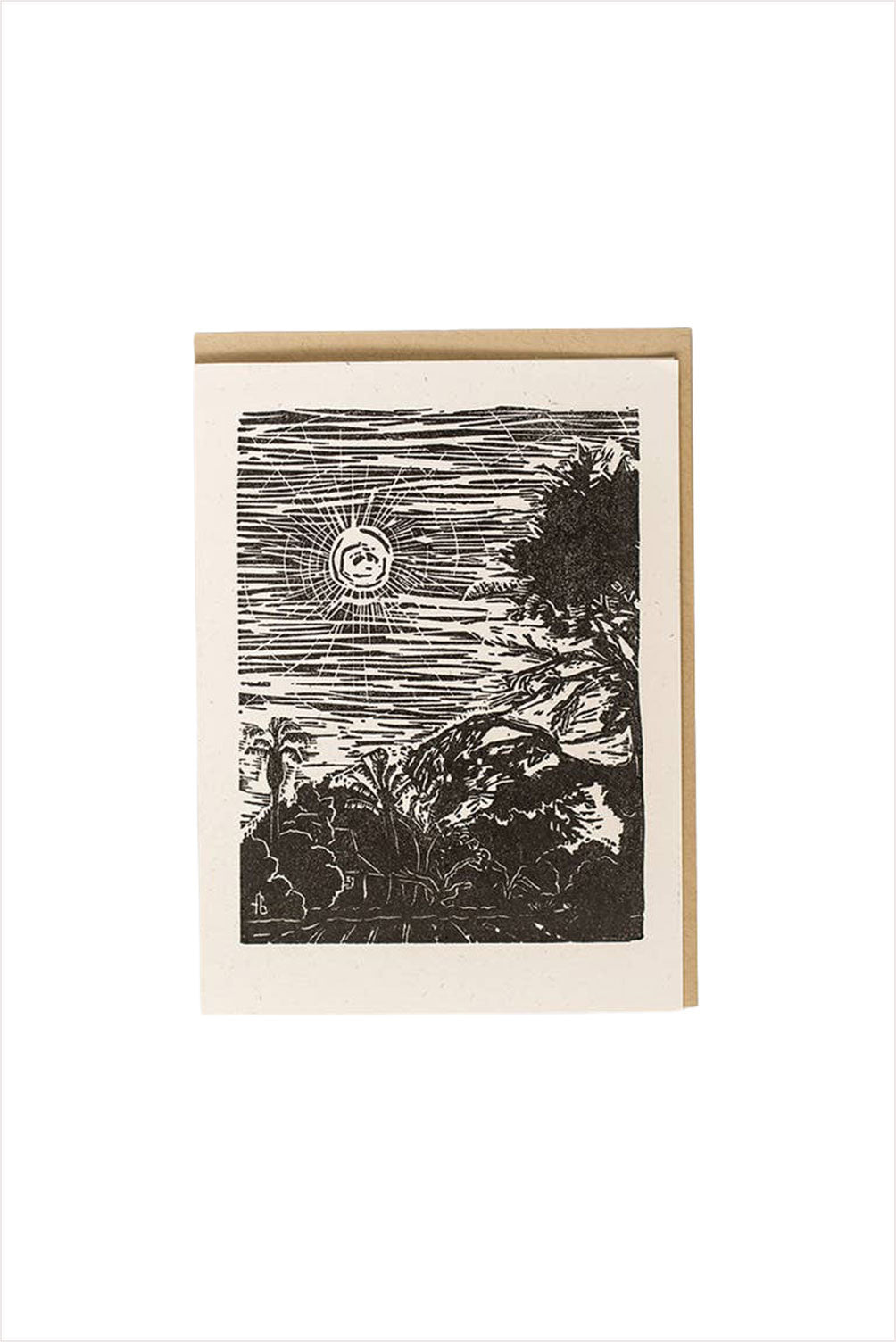 Full Moon Morning Card