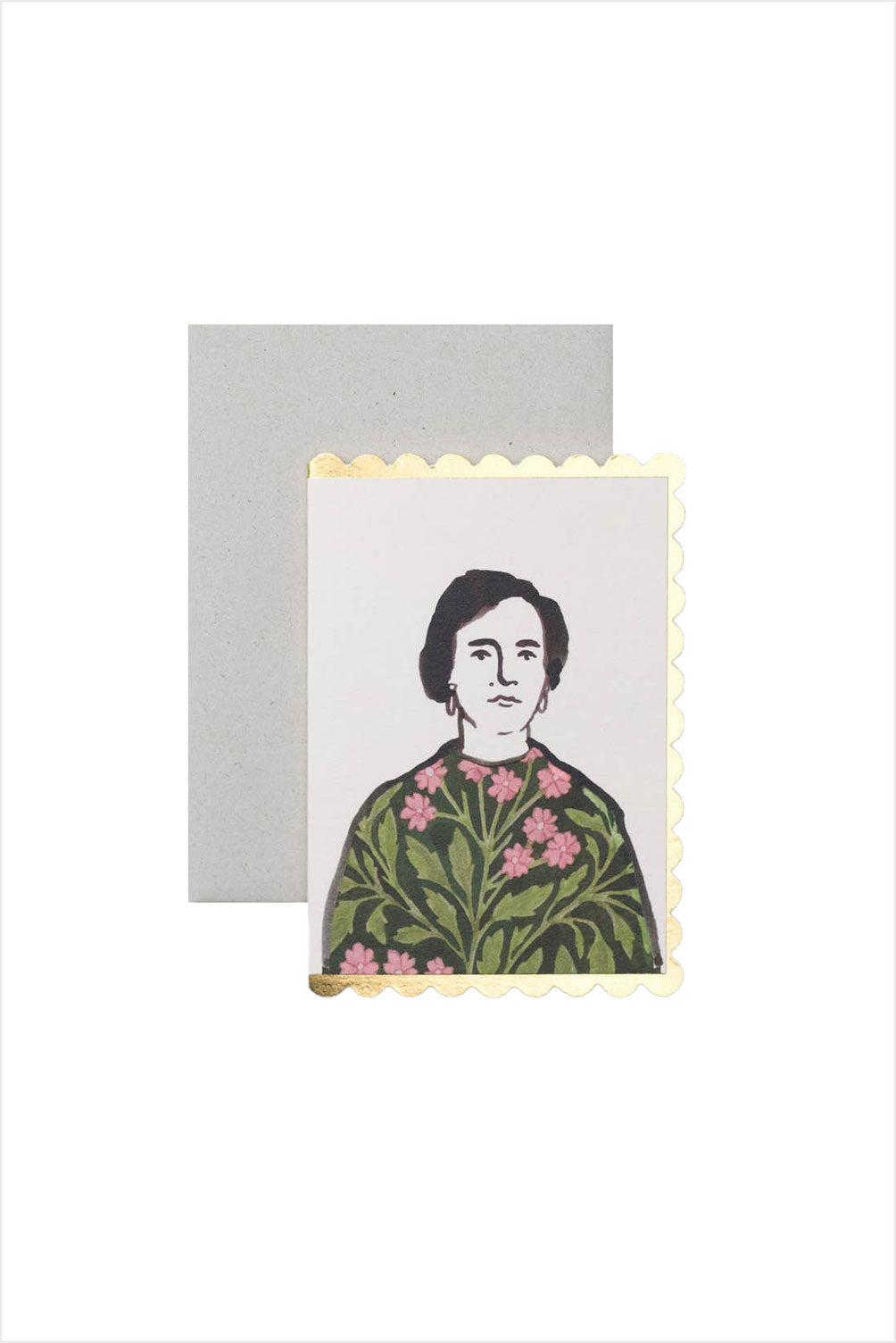 Woman in a Floral Dress Mini Card
