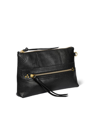 Jerome Dreyfuss Lucky Clutch L Noir Brass