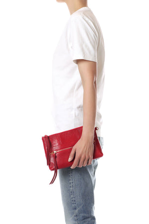 Jerome Dreyfuss Lucky Clutch L Carmin